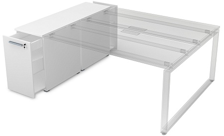 Тумба с выкатной секцией и общим топом 9ТП.012.2