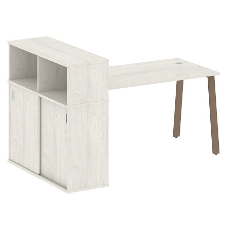 Стол письменный на А-образном м/к с опорным шкафом-купе БА.РС-СШК-3.3