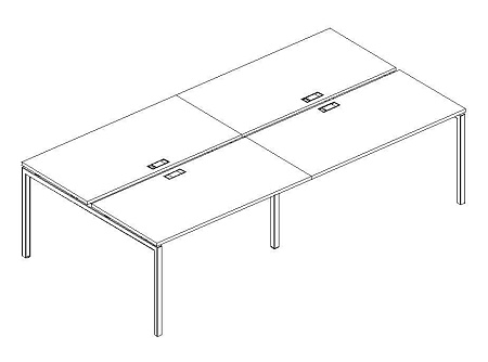 Рабочая станция на металлокаркасе DUE (4х120) А4 С2 173-2 БП