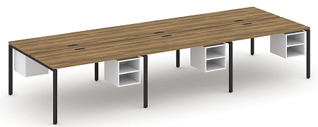 Рабочая станция двухсторонняя с подвесными тумбами на 6 мест CN.DRS-147
