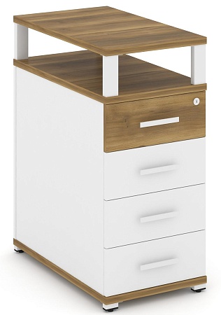 Тумба опорная/приставная 4 ящика. С надставкой. CN.TGO-003 B/W
