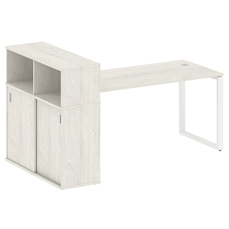 Стол письменный на О-образном м/к с опорным шкафом-купе БО.РС-СШК-3.4