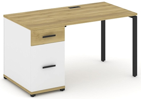 Стол рабочий с одной опорной тумбой CN.SP-405 B/W