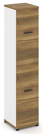 Шкаф одна узкая секция, 5 ниш  фасад ЛДСП  на 3 ниши + фасад ЛДСП, на 2 ниши) CN.STU-515 B/W