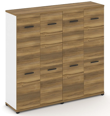 Шкаф две широкие секции, 4 ниши (4 фасада ЛДСП, 3 ниши + 4 фасада ЛДСП, 1 ниша) CN.STS-424 B/W