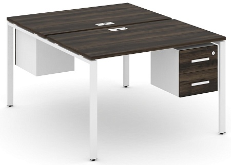 Рабочая станция двух сторонняя с подвесными тумбами на 2 места CN.DRS-114 B/W