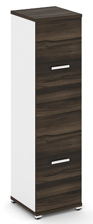 Шкаф одна узкая секция, 4 ниши (2 фасада ЛДСП, 2 ниши) CN.STU-412 B/W