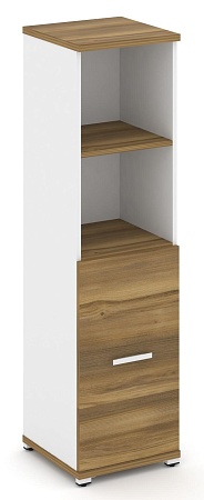 Шкаф одна узкая секция, 4 ниши ( фасад ЛДСП,  2 ниши) CN.STU-411 B/W