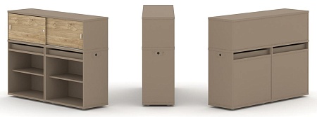 Набор №2. Тумба двойная + низкая надставка ES.NB.2N-2