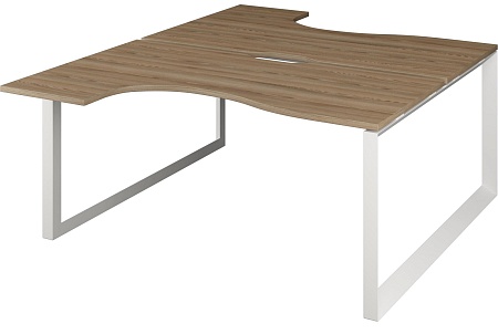 Бенч эргономичный на 2 рабочих места на металлокаркасе НТМП.О.Б2-040