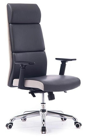 Кресло офисное Лондон  (темно серая+светло серая (вставки) ZR8637H-2A-417