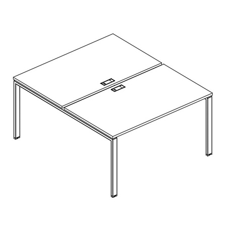 Рабочая станция на металлокаркасе UNO (2х140) А4 Б1 177 БП
