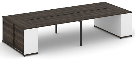 Рабочая станция с опорными шкафами купе CN.DRS-279 B/W