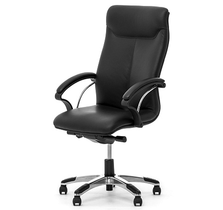 MAXUS/A Кресло кожа/кожзам ЧЕРНЫЙ ML99AL (Bl)/ MAS211 H/L