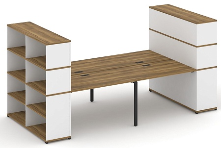 Рабочая станция с опорными стеллажами с надставкой высокой CN.DRS-258