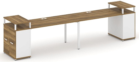 Рабочая станция с опорными распашными шкафами с верхними горизонтами CN.ORS-223 B/W