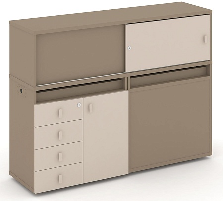 Набор №17. Тумба двойная + низкая надставка ES.NB.2N-17