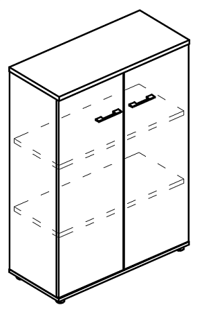 Шкаф средний закрытый (топ ДСП) МР 9464