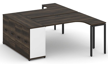 Рабочая станция с опорным распашным шкафом CN.DSA-209 B/W