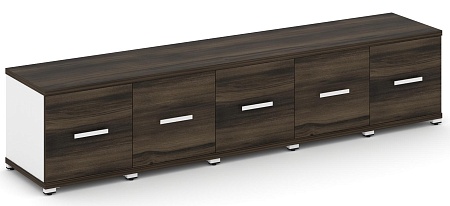 Шкаф пять узких секций, 1 ниша (5 фасадов ЛДСП, 1 ниша) CN.STU-153 B/W