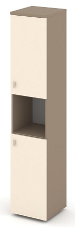 Шкаф высокий узкий правый (2 низких фасада ЛДСП) ES.SU-1.5(R)