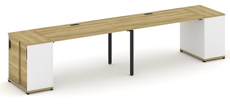 Рабочая станция с опорными шкафом купе CN.ORS-235 B/W