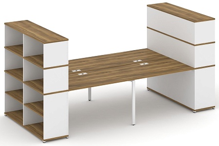 Рабочая станция с опорными стеллажами с надставкой высокой CN.DRS-258