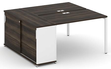 Рабочая станция с опорным шкафом купе CN.DRS-234 B/W