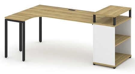 Стол эргономичный с опорным стеллажом с верхним горизонтом левый CN.SA-204(L)