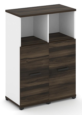 Шкаф две узкие секции, 3 ниши (2 фасада ЛДСП, 2 ниши ) CN.STU-323 B/W