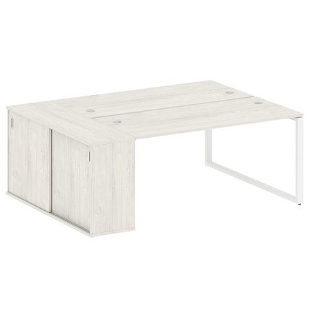 Рабочая станция на О-образном м/к с опорным шкафом-купе БО.РС-СШК-1.4