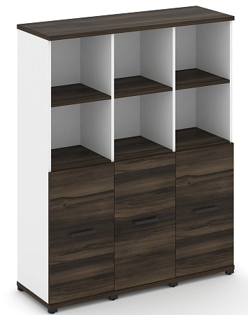 Шкаф три узкие секции, 4 ниши (3 фасада ЛДСП, 2 ниши) CN.STU-431 B/W