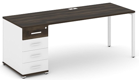 Стол рабочий с одной опорной тумбой CN.SP-404 B/W