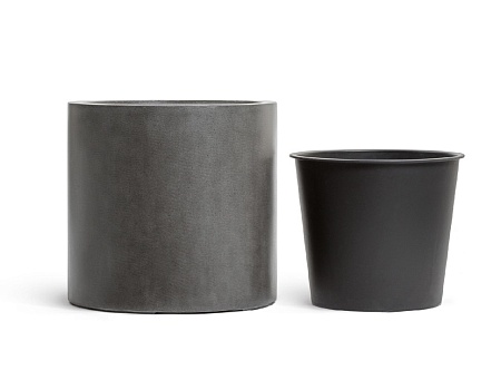 Кашпо TREEZ Effectory Beton Цилиндр Тёмно-серый бетон в-51 см, д-53 см