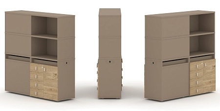 Набор №18. Тумба двойная + высокая надставка ES.NB.2V-18