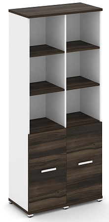 Шкаф две узкие секции, 5 ниш (Два фасада ЛДСП  2 ниши) CN.STU-521 B/W