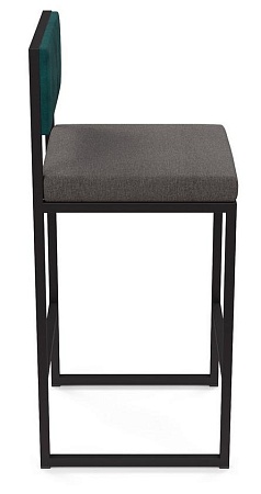 Барный стул Барнс-65 (сидушка grey lunar/спинка velur azure) AL 301S