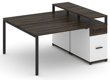 Рабочая станция с одной опорной тумбой CN.DRS-414 B/W