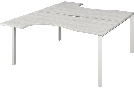 Бенч эргономичный на 2 рабочих места на металлокаркасе НТМП.П.Б2-040