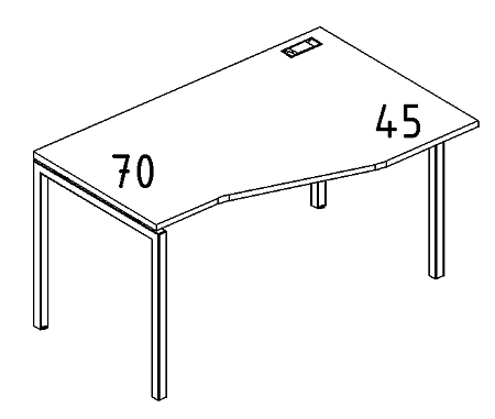 Стол эргономичный правый  А4 Б2 062R БП