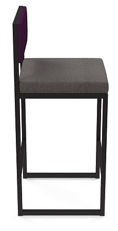 Барный стул Барнс-65 (сидушка grey lunar/спинка violet) AL 301S