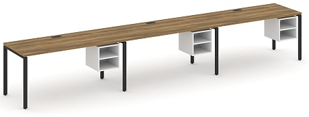 Рабочая станция односторонняя с подвесными тумбами на 3 места CN.ORS-128