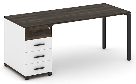Стол рабочий с одной опорной тумбой CN.SP-403 B/W