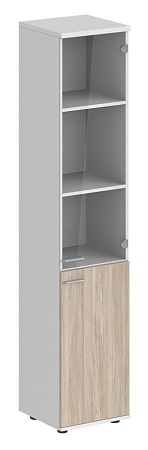 Шкаф высокий 2-х дверный со стеклом,, з.ст HDF, правый SG.802.R