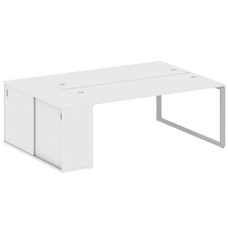 Рабочая станция на О-образном м/к с опорным шкафом-купе БО.РС-СШК-1.5