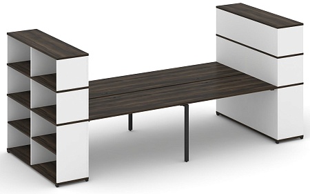 Рабочая станция с опорными стеллажами с надставкой высокой CN.DRS-259