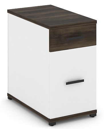 Тумба опорная/приставная 1 ящик + 1 распашной фасад. CN.TGO-005 B/W