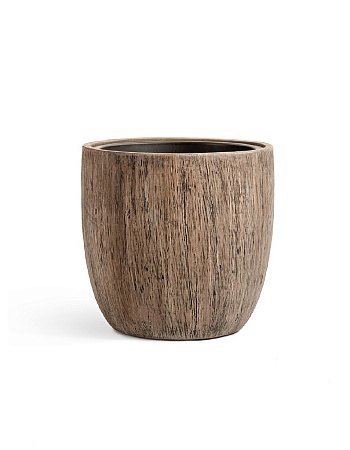 Кашпо TREEZ Effectory Wood Округлый конус Светлый дуб д-49 см, в-47 см