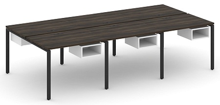 Рабочая станция двухсторонняя с подвесными тумбами на 6 мест CN.DRS-141