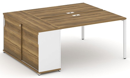 Рабочая станция с опорным шкафом купе CN.DRS-235 B/W